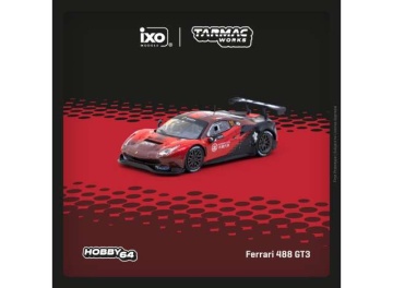 1/64 2022 ferrari 488 gt3 #51 chen weian, macau gt cup 2022 harmony racing, red/black