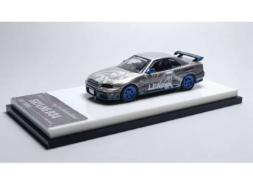 1/64 skyline r34 25gt turbo *white queen*, grey/blue/white