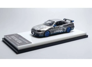 1/64 skyline r34 25gt turbo *white queen*, grey/blue/white