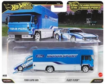1/64 Team Transport Hot Wheels, Ford Capri GR5 + Fleet Flyer