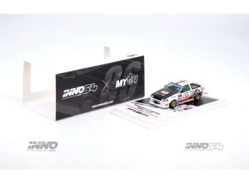 1/64 toyota corolla levin ae86 #326 *trackerz racing*, white/black/red