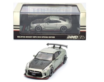 Inno64 1/64 nissan skyline gt-r (r35) *top secret*, grey/black Malaysia Diecast Expo 2024 - Img 2