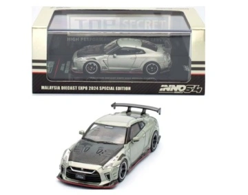 Inno64 1/64 nissan skyline gt-r (r35) *top secret*, grey/black Malaysia Diecast Expo 2024 - Img 2