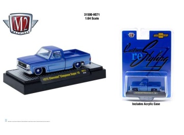 1/64 1973 chevrolet cheyenne super 10, blue