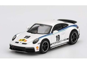1/64 2024 porsche 911 (992) dakar rally design package 74, white