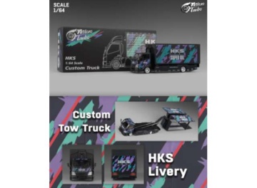 1/64 custom tow truck hks livery, various