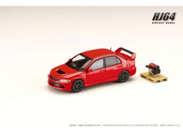 1/64 mitsubishi lancer gsr evolution 9 mr with engine display model, red solid