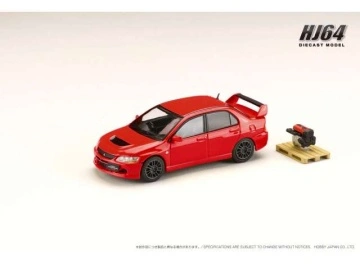 1/64 mitsubishi lancer gsr evolution 9 mr with engine display model, red solid