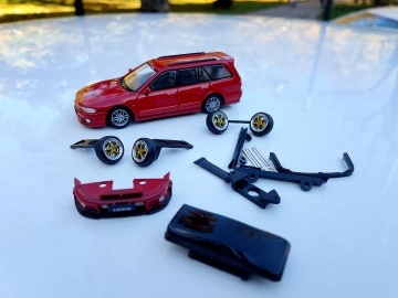 BM Creations 1/64 1996 mitsubishi legnum vr4 lhd, red - Img 3