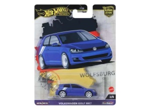 Hot Wheels Premium 1/64 Volkswagen Golf mk7, blue 3/5