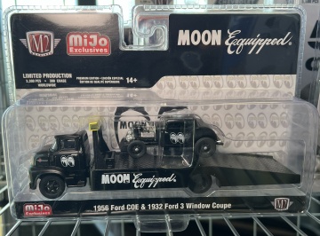 1/64 1956 ford coe & 1932 ford 3 window coupe, matte black - Img 2
