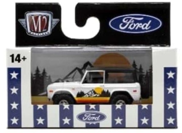 1/64 1976 ford bronco, white/black/orange/yellow