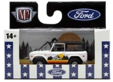 1/64 1976 ford bronco, white/black/orange/yellow