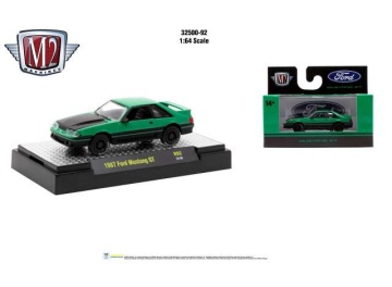 1/64 1987 ford mustang gt, green/black