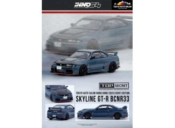 1/64 2025 top secret skyline gt-r bcnr33 tokyo auto salon hong kong 2025, blue