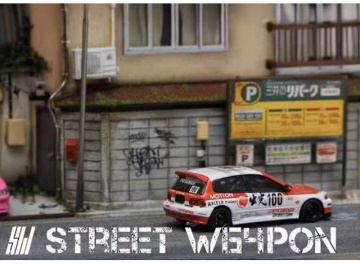 1/64 honda civic eg6, white/red/black