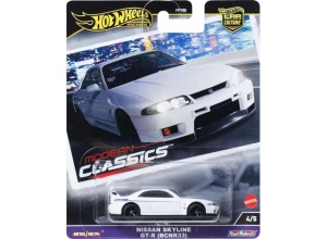 Hot Wheels Premium 1/64 Nissan Skyline GT-R (bcnr33), white