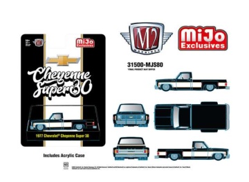1/64 1977 chevrolet cheyenne super 30, black/white