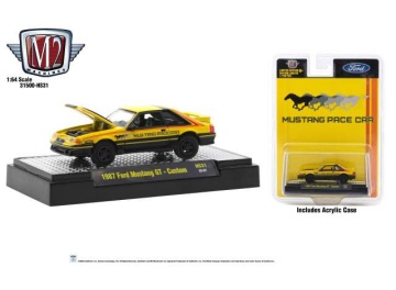 1/64 1987 ford mustang gt custom, yellow