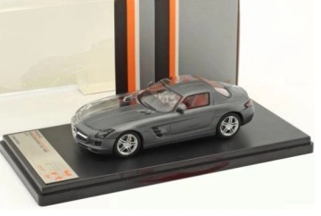 1/43 2011 mercedes benz sls amg limited edition matt grey with see through and red interior. - Img 4