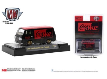 1/64 1966 ford econoline van custom lowered chassis *coca cola*, black/red