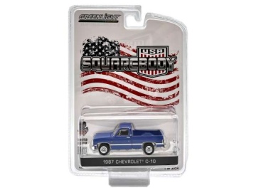 1/64 1987 chevrolet c-10 squarebody pick-up, blue