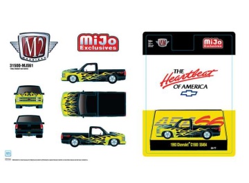 1/64 1993 chevrolet c1500 ss454 pick-up custom, black with flames