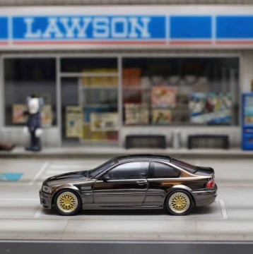 1/64 bmw e46 with bbs rim, gray chrome