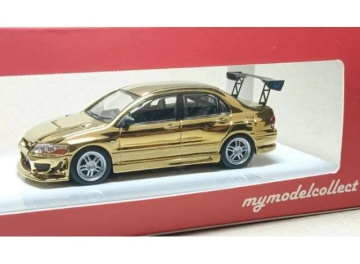 1/64 mitsubishi evolution evo vii, chrome gold