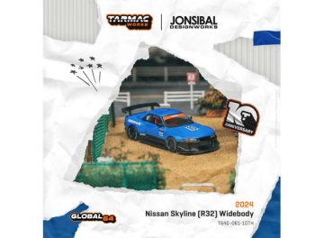 1/64 nissan skyline (sr32) videbody designed by jon sibal *tarmac works 10th anniversary*, black/blue