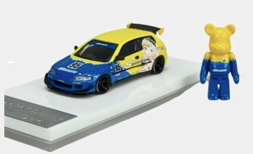 #civoc eg6 1/64 rocket bunny spoon honda civic eg6 with bear brick figure, various - Img 3