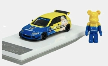 #civoc eg6 1/64 rocket bunny spoon honda civic eg6 with bear brick figure, various - Img 3