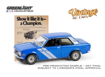 1/64 1972 datsun 510 show it like it is a champion *vintage ad cars series 11*,