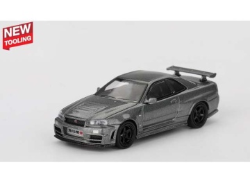 1/64 1999 nissan skyline gtr (r34), dark metal gray nismo crs