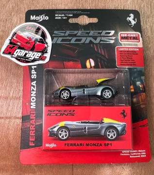1/64 ferrari monza sp-1 cabriolet, silver/yellow