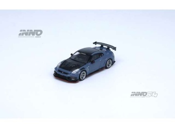 1/64 nissan skyline gt-r (r35) nismo 2024 *top secret* hong kong toy car salon special edition, blue/black