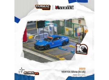1/64 vertex silvia (s15) *tarmac works 10th anniversary*, black/blue