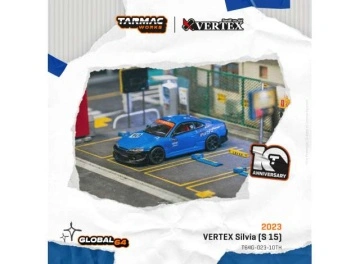 1/64 vertex silvia (s15) *tarmac works 10th anniversary*, black/blue