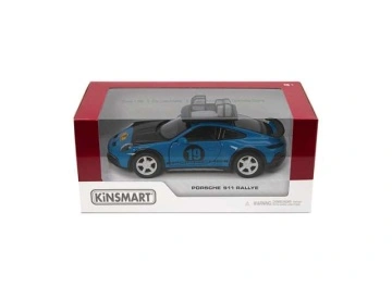 1/32 Kinsmart Porsche 911 Rallye with roof rack *livery edition*, blue in window box
