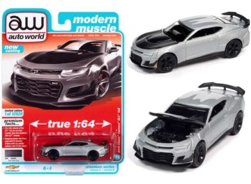 1/64 Auto World 2019 Chevrolet Camaro zl1 1le, satin steel metallic