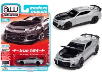 1/64 Auto World 2019 Chevrolet Camaro zl1 1le, satin steel metallic