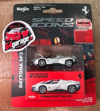 1/64 ferrari daytona sp3, white/grey