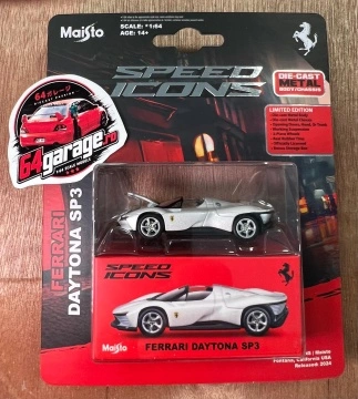 1/64 ferrari daytona sp3, white/grey