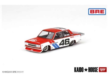 1/64 kaido house datsun 510 pro street bre510 v1, red/white/blue with 4 spoke rims