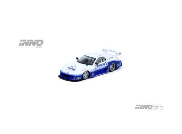 1/64 lbwk mazda rx7 (fd3s) lb super silhouette *hong kong toy car salon 2024 special edition*, white/blue