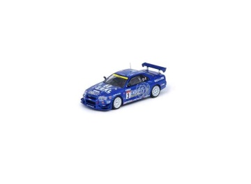 1/64 nissan skyline gt-r (r34) #3 *endless advan* super taikyu series 2002 winner, blue