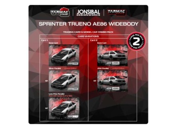 1/64 toyota sprinter trueno ae86 widebody by jon sibal, white/black