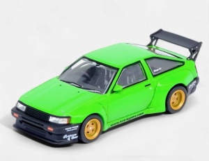 Inno64 1/64 toyota ae86 levin *pandem rocket bunny*, green - Img 3