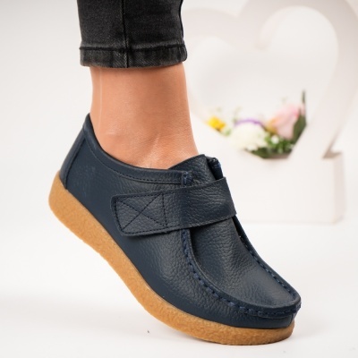 Pantofi dama piele naturala casual – ALLESIA Blue - Img 4