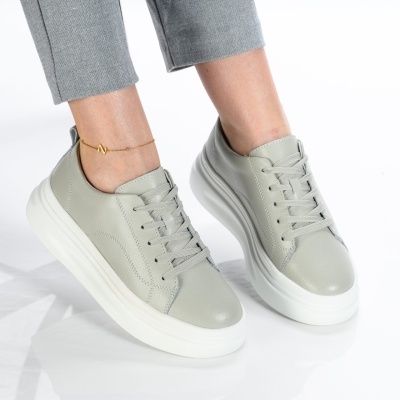 Pantofi dama piele naturala casual – ALTHEA Grey - Img 3